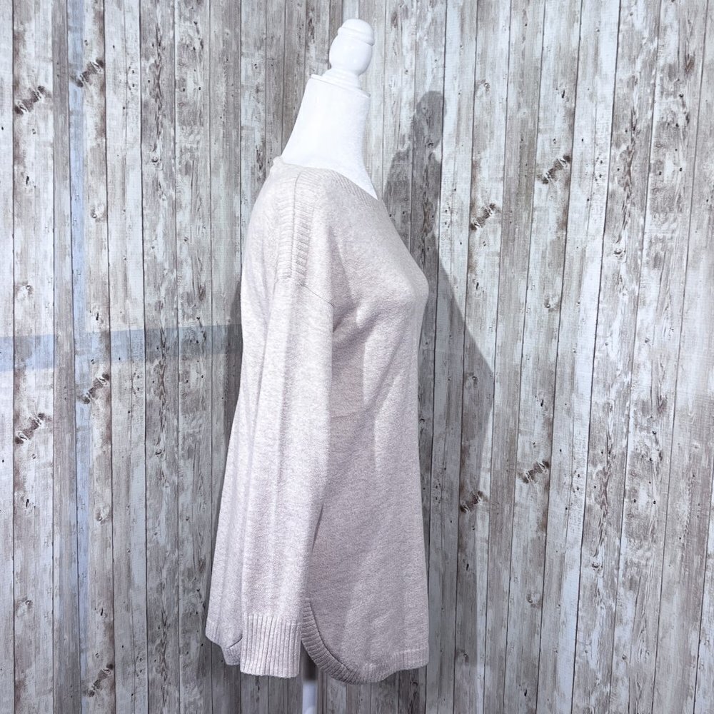 Women's Old Navy Long Sleeve Sweater | Beige | Boat Neck Top | Size Small - Picture 3 of 13